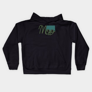 Moo1 Teal & olive Kids Hoodie